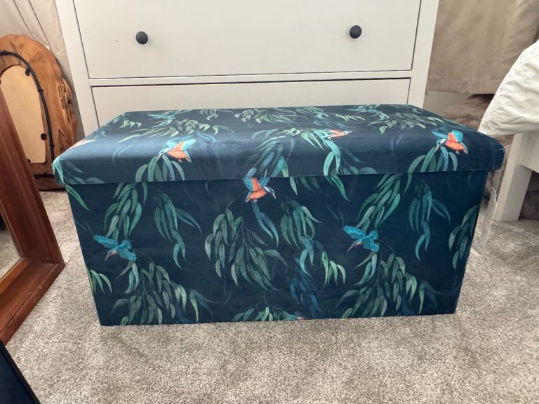 Dunelm Kingfisher ottoman 