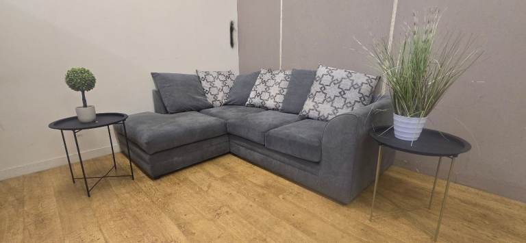 MODERN GREY CORNER SOFA DELIVERY AVAILABLE