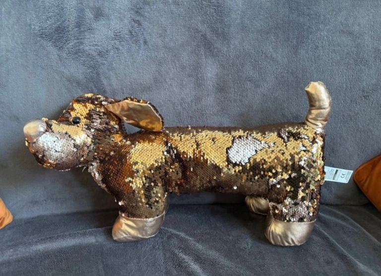 Sequin sausage dog