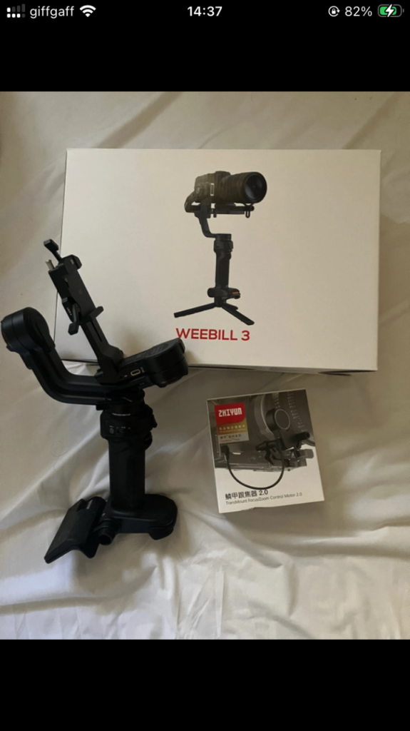 Zhiyun Weebill 3 Gimbal Stabiliser - Excellent Condition