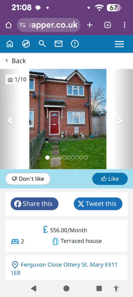 Two-Bedroom house needing to downsize