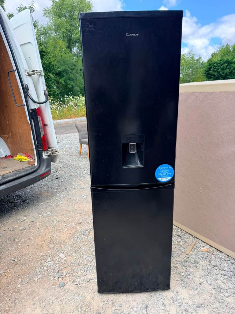 Candy Black Fridge Freezer with Water Dispenser