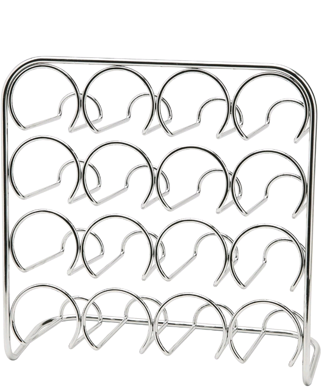 16 Piece Chrome Storage Stand Kitchen Cooking Organiser Spice Rack