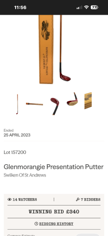 Glenmorangie Presentation Putter (handcrafted by Swilken of St
