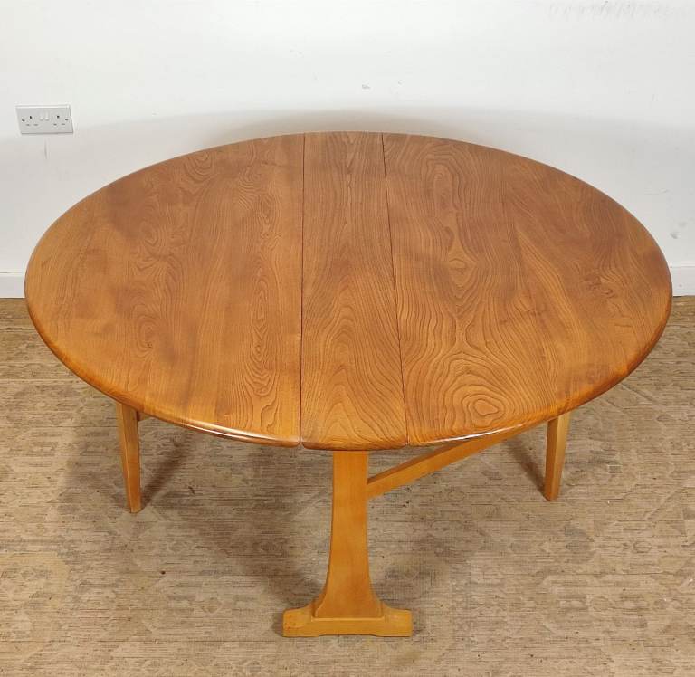 Vintage Ercol Dining Table Mid Century Drop leaf Gateleg Elm And Beech Del Avai