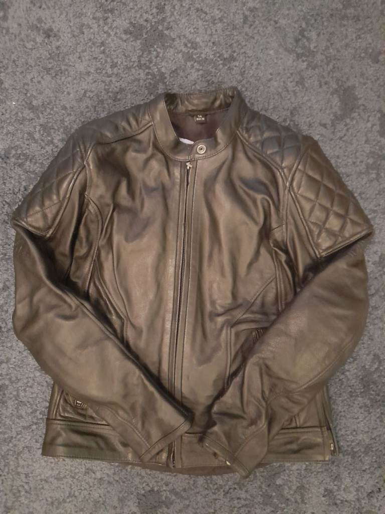 Ladies Bks leather bike jacket 14
