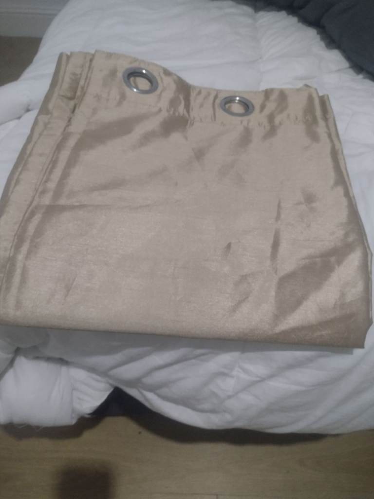 Curtains/ shiny gold colour