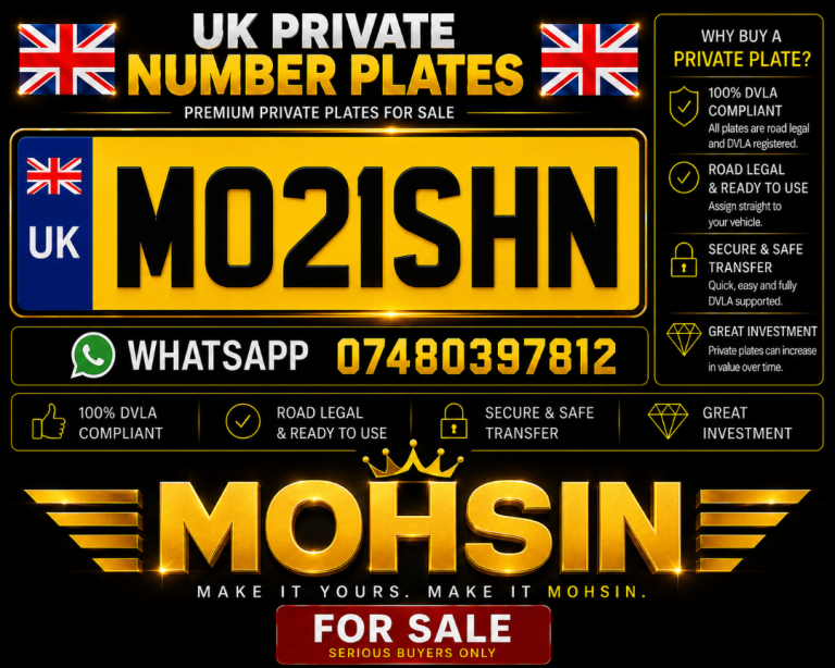 PRIVATE NUMBER PLATE MOHSIN