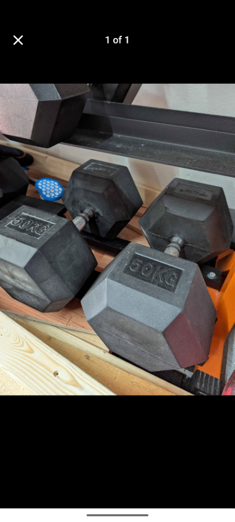 50KG Hex Dumbbells - Good Condition