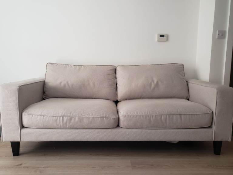 Excellent Condition Beige Soho 3 Seater Sofa Couch