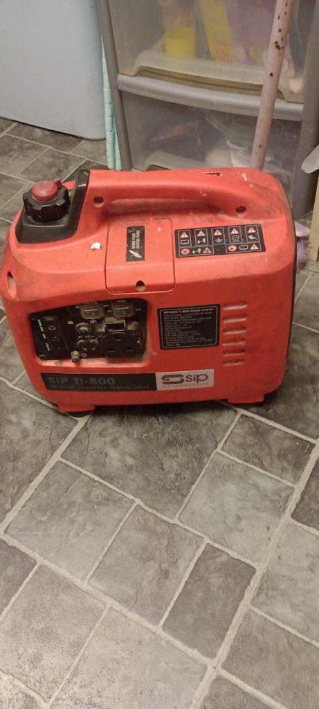 Portable Petrol Generator - Red, Good Condition