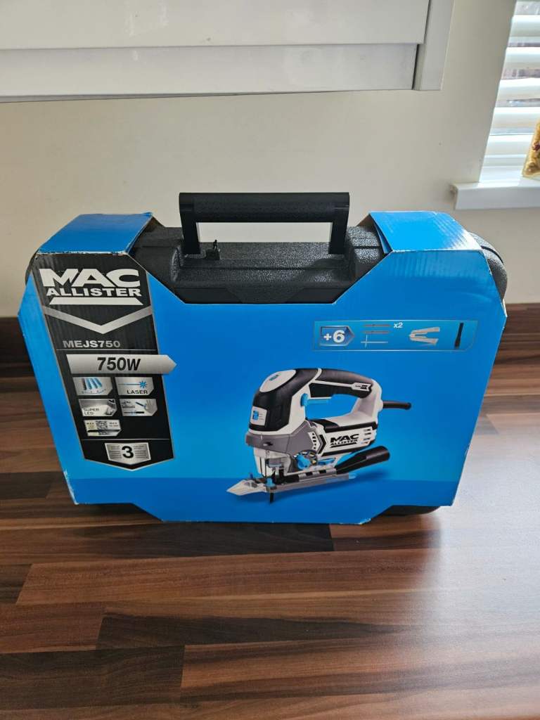 BRAN NEW BOXED  MC ALLISTER ELECTRIC JIG SAW 750WATT MOTOR KIT BOX 