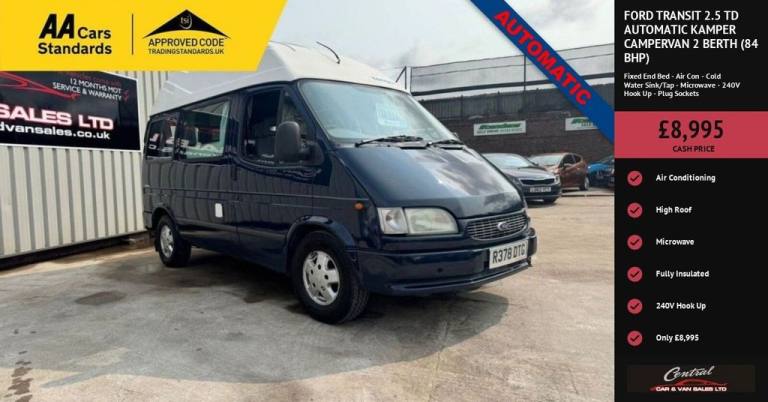 1997 Ford Transit 2.5 TD Automatic Kamper Campervan 2 Berth (84 bhp)  CAMPERVAN Diesel Automatic