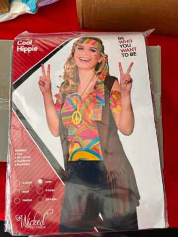 NEW Ladies Hippie Fancy Dress Costume Size Large (18-20) plus lunch bag |  in Dunfermline, Fife | Gumtree