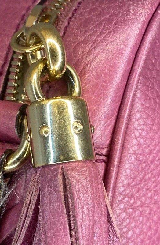  Pre loved Gucci Soho Disco Bag. Plum/Pink.