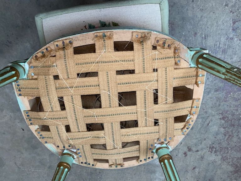 TWO QUEEN ANNE FABRIC CHAIRS & MATCHING STOOL GREAT PRE-LOVED CONDITION ,FREE LOCAL DELIVERY