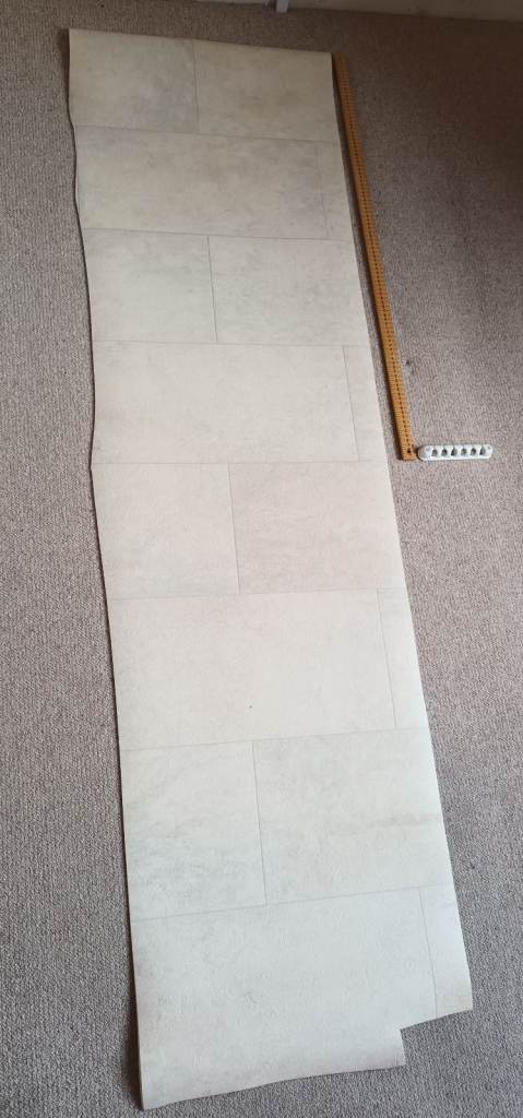 cream strip of vinyl flooring