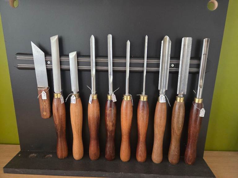 Crown lathe woodturning chisels , see description for prices , Axminster wood turning 