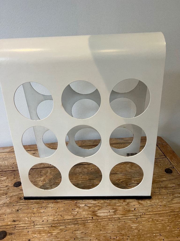 White Metal Wine Rack - Good Condition