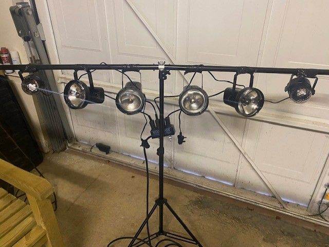 DISCO LIGHTS PACKAGE - 2 x STAND SETS WITH SPOTS AND LED EFFECTS - £130