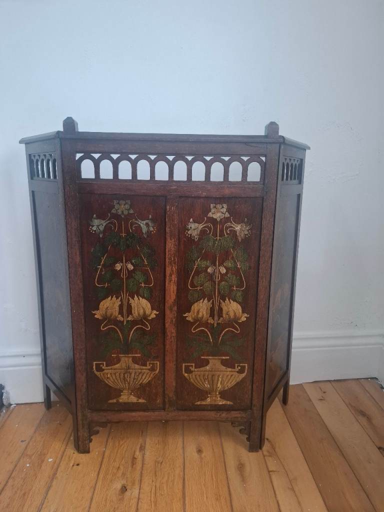 Wooden Fire Surround / Cabinet with Decorative Panels