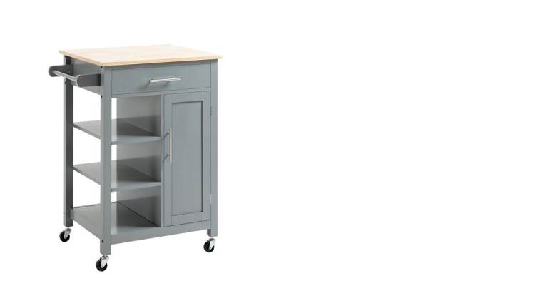 Brand New HOMCOM Grey Kitchen Trolley with Storage