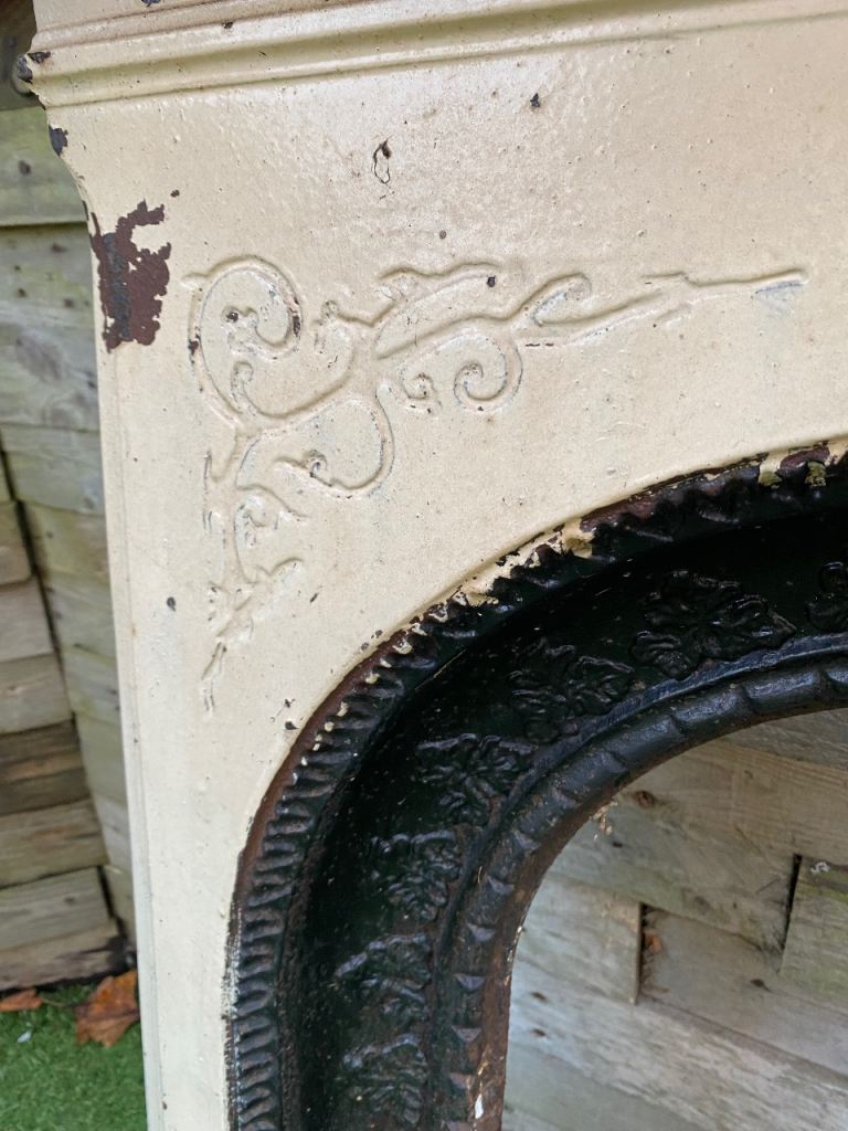 Cast iron Victorian fireplace 