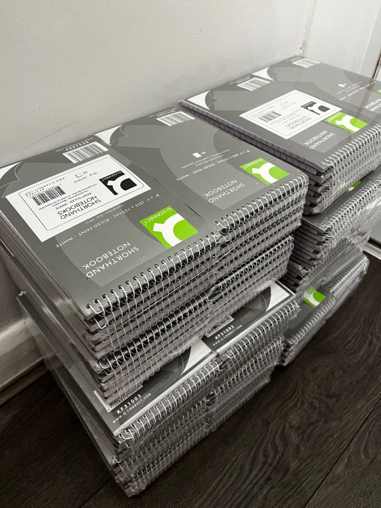 Q-Connect Feint Ruled Shorthand Notebooks – 15 Packs 