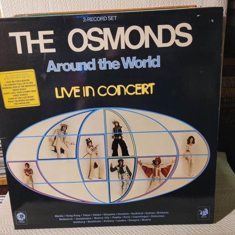 The Osmonds - Around the World Live in Concert 2-Record Set Vinyl. R2/4