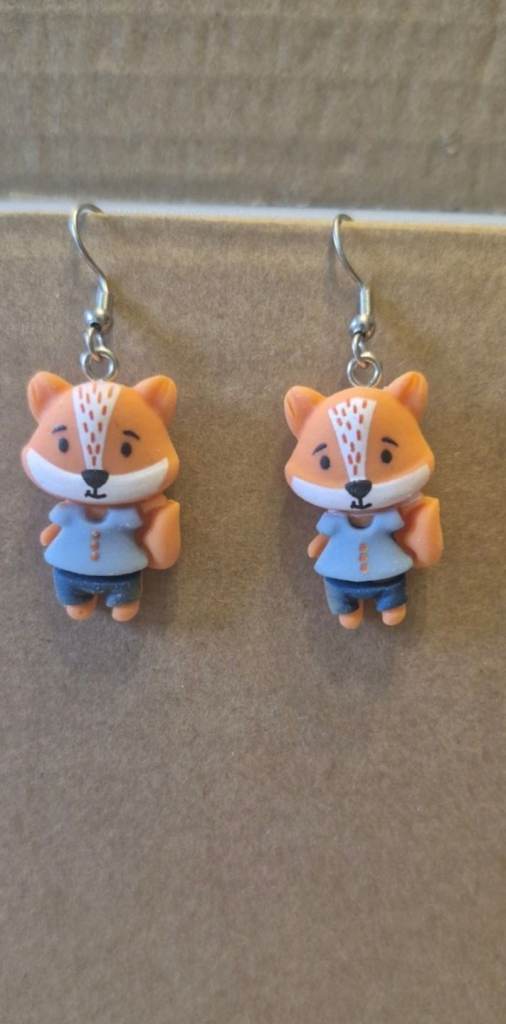Mr fox earrings 