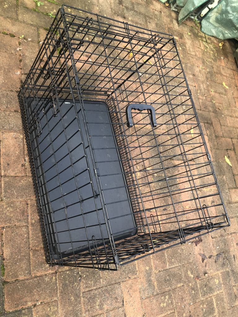 Dog pet cage metal folding 50x80cm