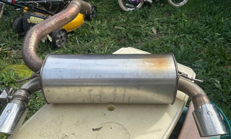 Used Genuine ford focus rs mk3 2017 2.3 ecoboost rear twin exhaust back box 