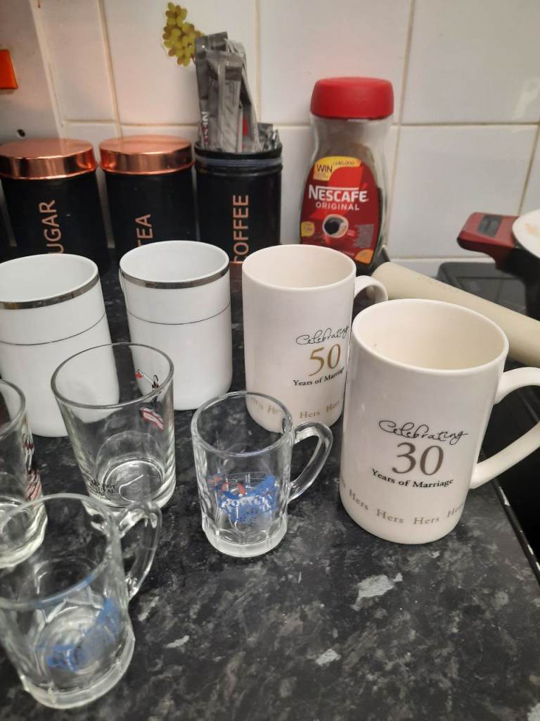 Assorted Mugs and Glasses Set