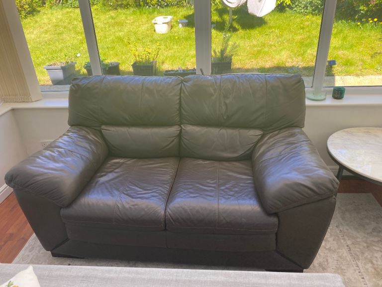 Leather sofa 2 seater 