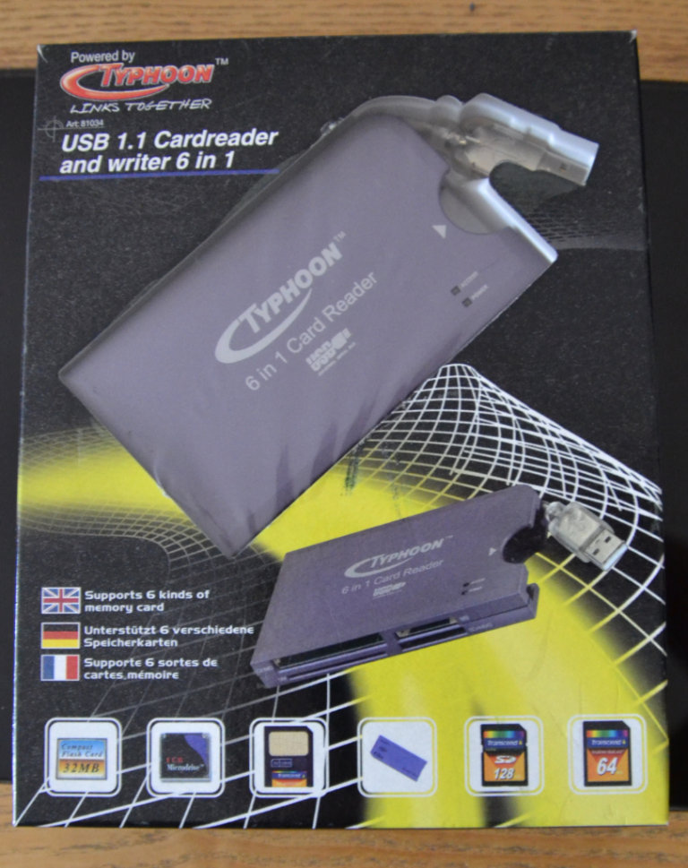  Typhoon USB 1.1 Card Reader and Writer 6-in-1