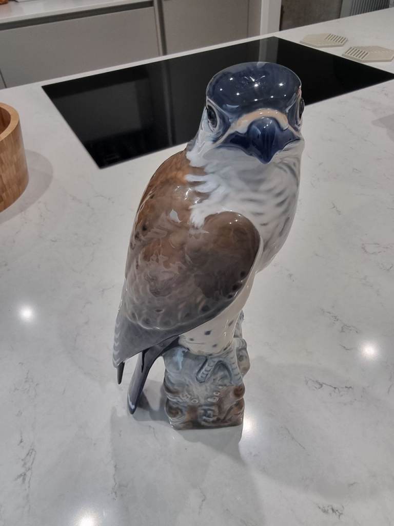Vintage Lyngby Porcelæn Danish Porcelain Kestrel Figurine A81 - A. Dørlitt, 1950s/60s
