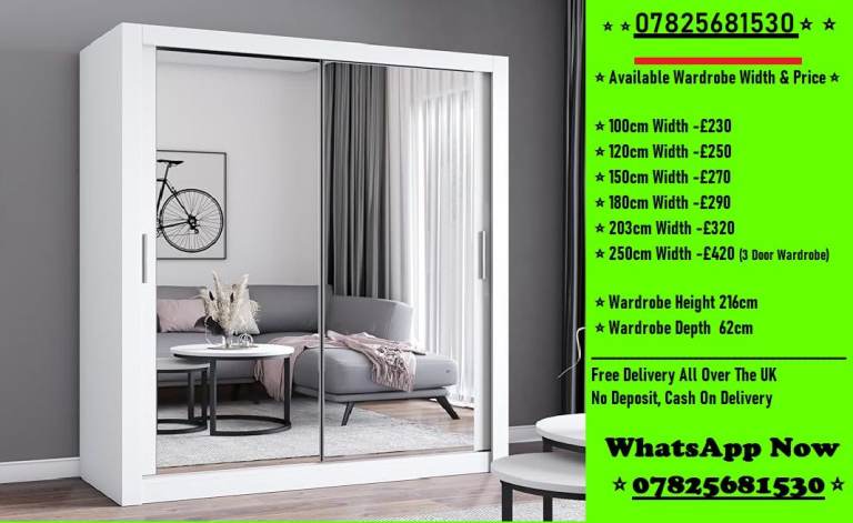 120cm Wardrobe , 150cm Wardrobe, 180cm Wardrobe & 203cm Wardrobe