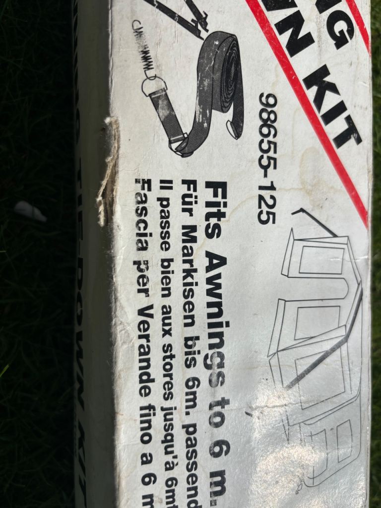 Awning tie down kit