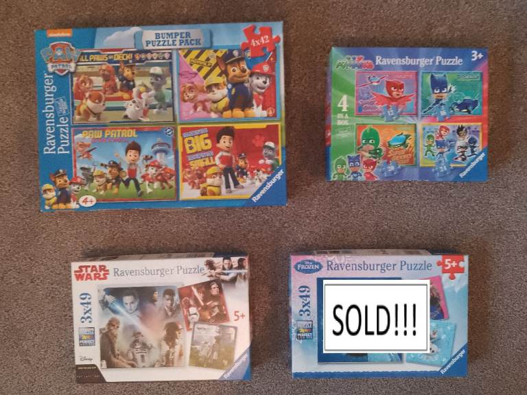 Kids Jigsaws (Multi-Packs) – Paw Patrol, PJ Masks, Star Wars - £3 Each, or 2 for £5