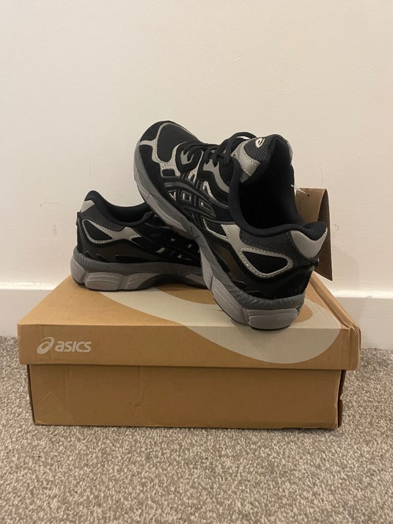 ASICS GEL-NYC Trainers – Black/Carbon Ash/Silver, UK 8.5, NEW