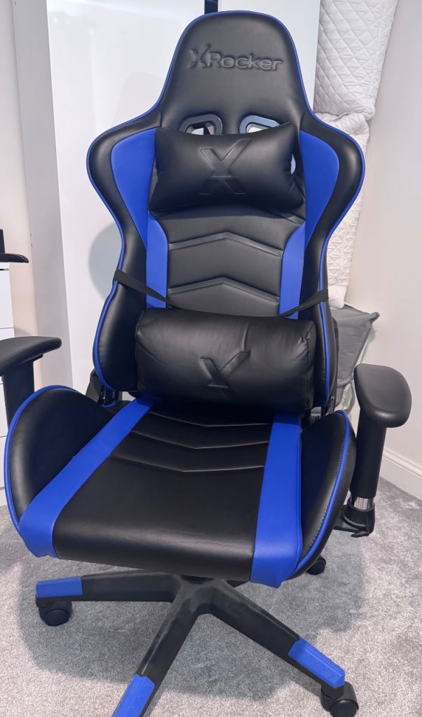 X Rocker Gaming Chair – Black and Blue, Good Condition