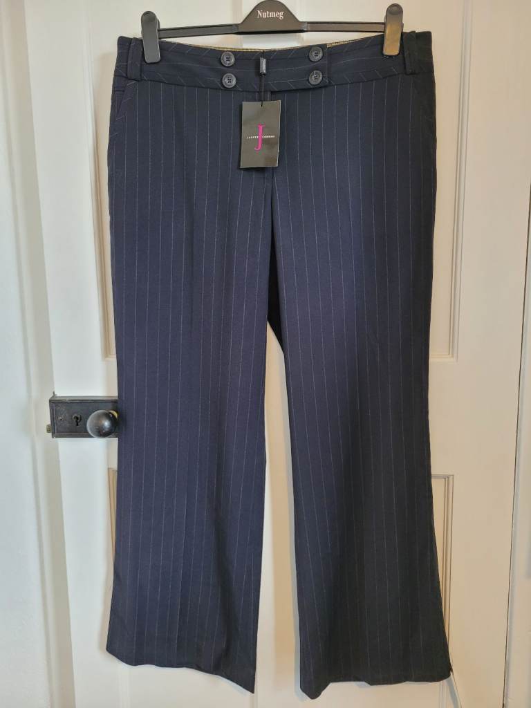 Jasper Conran/Designers at Debenhams black pinstripe trousers, size 18, BNWT