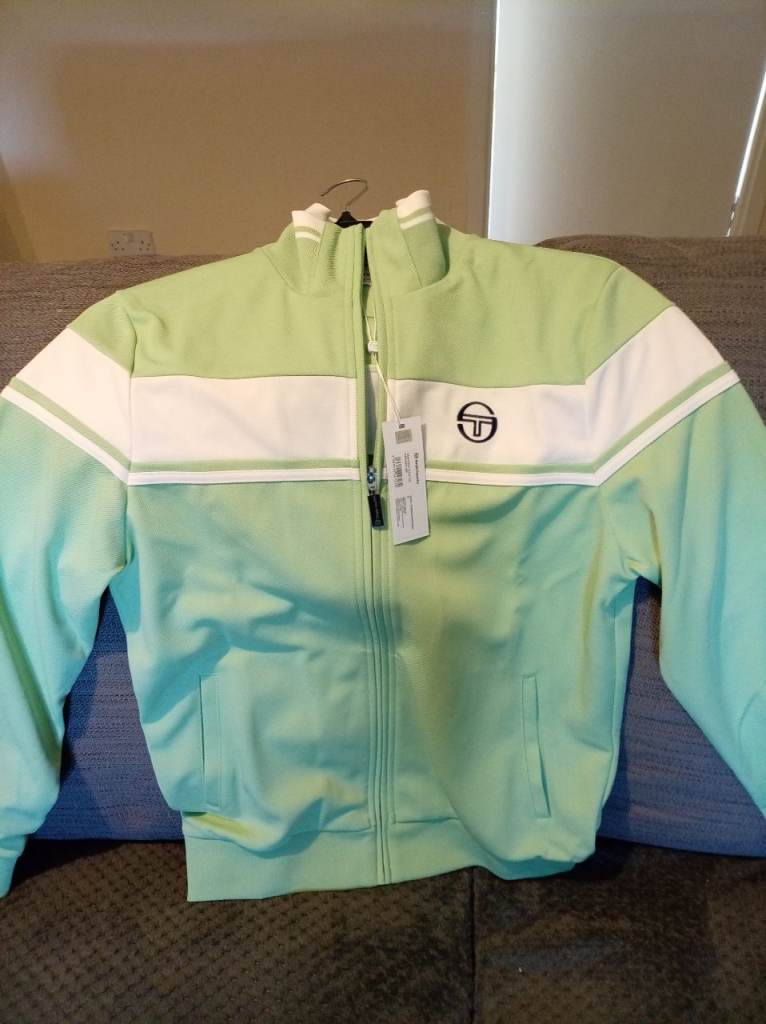New Sergio Tacchini Track Jacket – Green and White