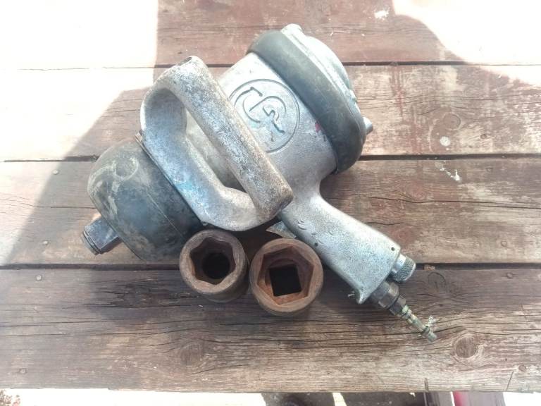 CP Tork-Rite 1" Drive Air Wrench with Sockets – Good Working Condition