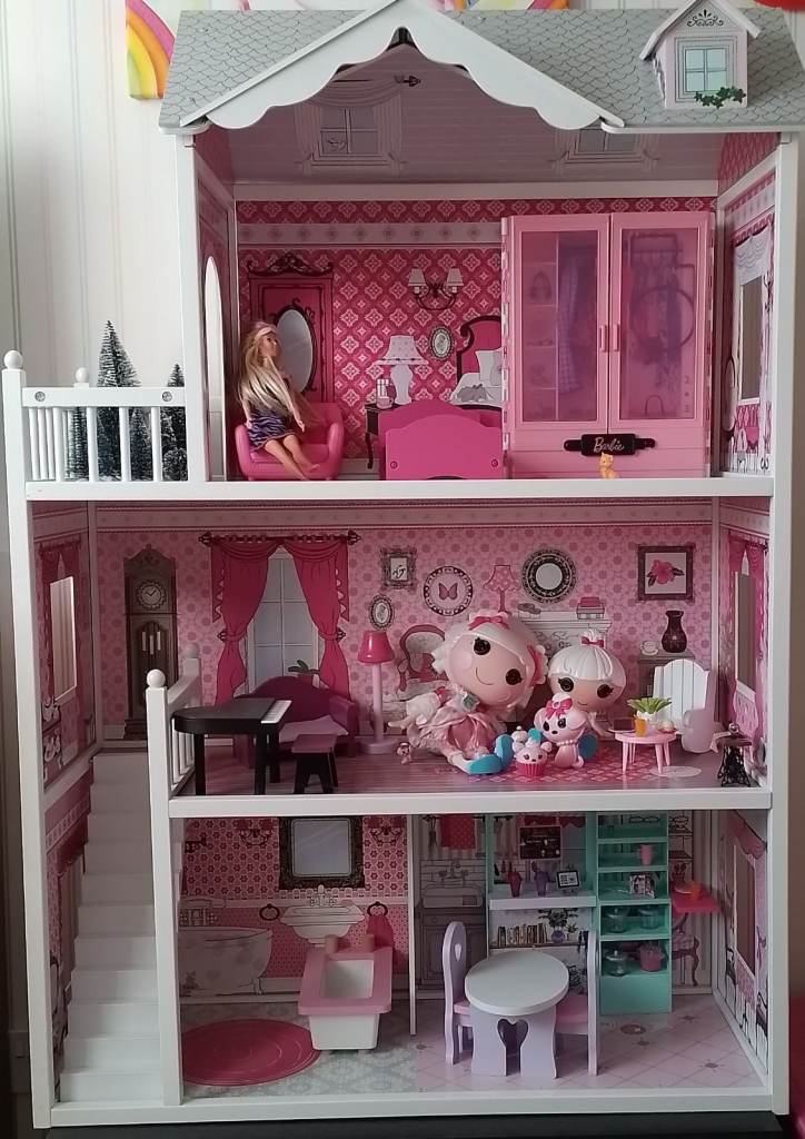 Large dolls house plus furniture