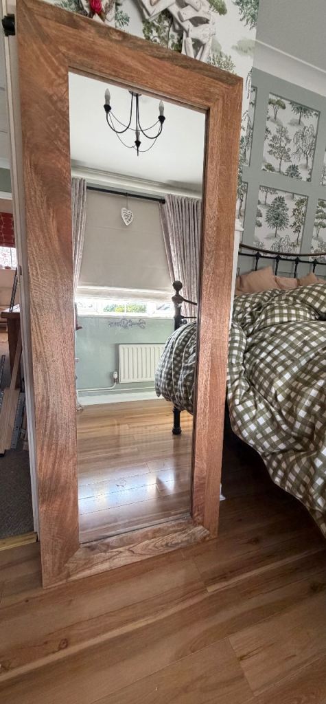 Solid very heavy mango mirror