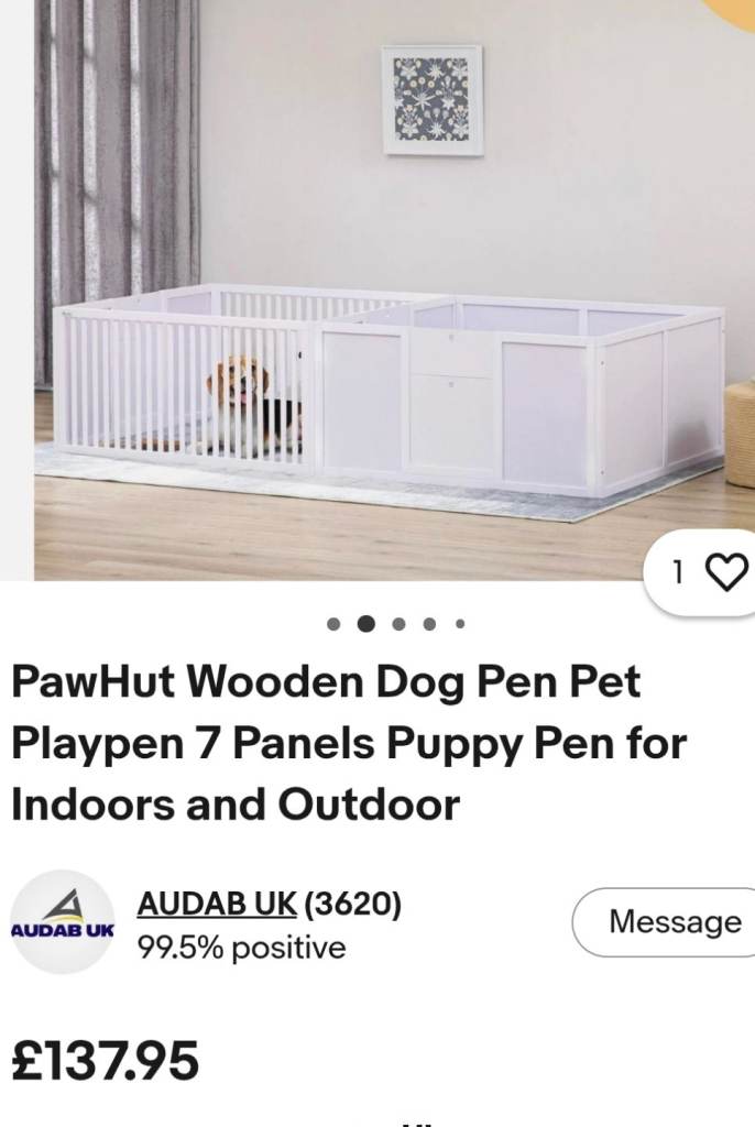 Wooden dog playpen
