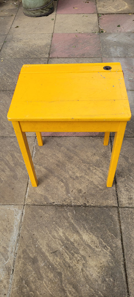 Wooden School Desk & Chair