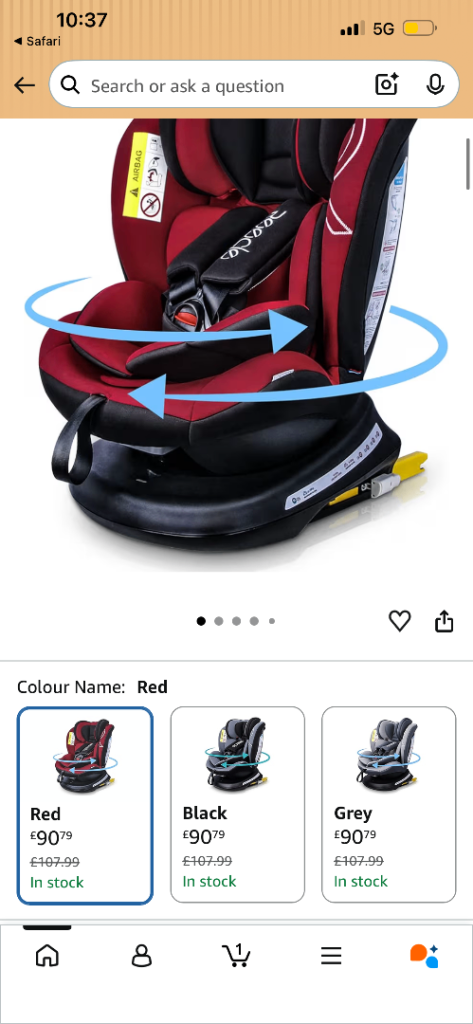 360 spin car seat 