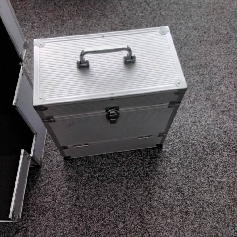 Silver Aluminium Carry Case with Handle